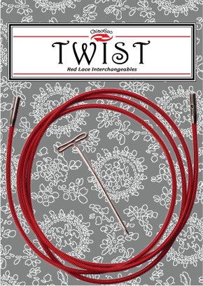Twist Red Lace Interchangeable Red Cable 14" 35cm Small