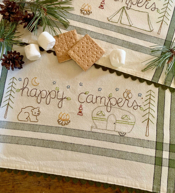 Bareroots-Happy Campers Dishtowel