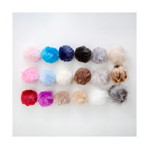 Faux Fur Pom Pom Solid Colors-Knit Picks