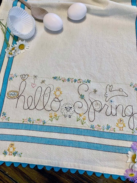 Bareroots-Hello Spring Dishtowel
